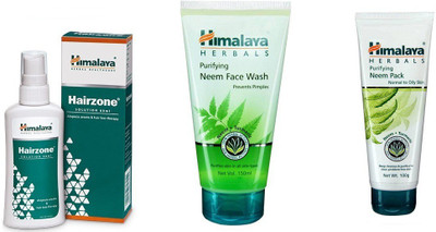 

Himalaya NEEM FACE WASH 150 ML WITH BLEMINOR CREAM 30 ML AND HAIRZONE 60 ML(Set of)