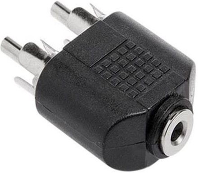 

Secro TV-out Cable 2 RCA Male to 3.5 mm Aux Stereo Female Jack Connector Convered AV Video Y Splitter Cable Adaptor(Black, For Home Theater)