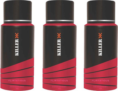 

Killer 3 Flirtatious Deo Deodorant Spray - For Men & Women(300 g, Pack of 3)