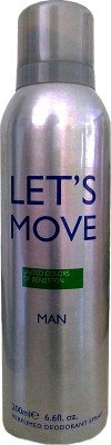 Flipkart - Benetton Let’s Move Deodorant Spray  –  For Men(200 ml)