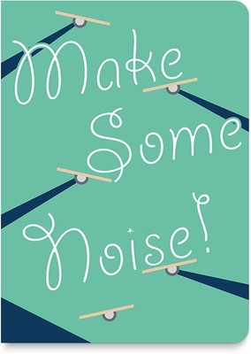 

inkFlap A5 Journal(FlapBook Premium Square Grid Notebook - Make Some Noise, Green)