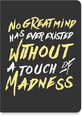 

inkFlap A5 Journal(FlapBook Premium Notebook - No Great Mind, Charcoal)