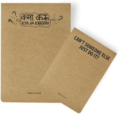 

LOOK WHAT HAPPENED A5 Note Pad(Look What happened A5 KNK & A6 JDI COMBO Notepads (A5 KNK - 02 & A6 JDI - 02), Brown, Pack of 4)