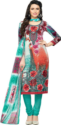 Paroma Art Poly Crepe Printed Salwar Suit Material(Unstitched) Paroma Art Poly Crepe Printed Salwar Suit Material(Unstitched)