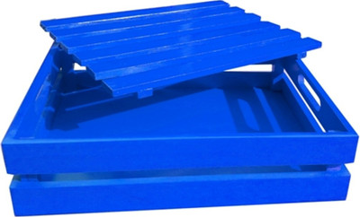 

Onlineshoppee MDF Wood Fruit & Vegetable Basket(Blue)