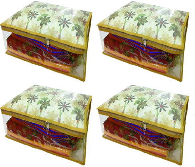 

Addyz Floral Pack of 4 Large Printed Saree Salwar Shirt Bedsheet Organizer(Multicolor)
