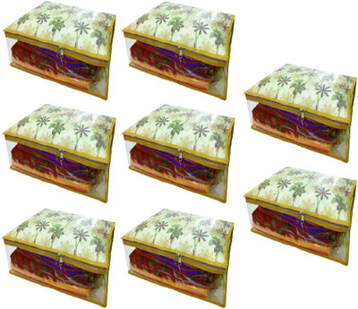

Addyz Floral Pack of 8 Large Printed Saree Salwar Shirt Bedsheet Cover Organizer(Multicolor)