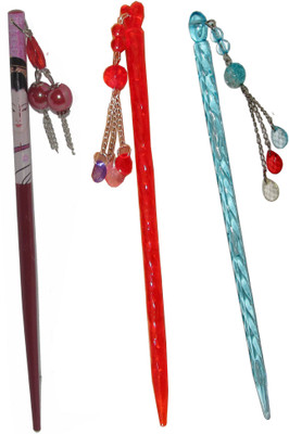

Pankh Juda Stick Hair Accessory Set(Multicolor)