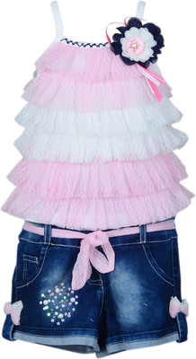 

Kid n Kids Girls Party(Festive) Top Shorts(Multicolor