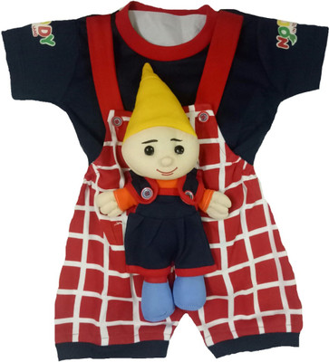 

Kid n Kids Romper For Boys & Girls Solid Cotton(Multicolor, Pack of 1, Multicolour