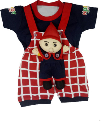 

Kid n Kids Dungaree For Boys & Girls Solid Cotton(Multicolor, Pack of 1, Multicolour
