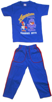 

Cute Raskals Kids Nightwear Boys Printed Cotton(Blue Pack of 1