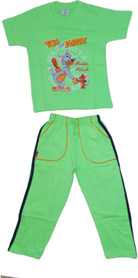 

Cute Raskals Kids Nightwear Boys Printed Cotton(Light Green Pack of 1