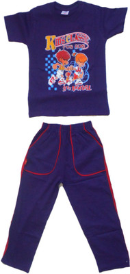 

Cute Raskals Boys Casual T-shirt T-shirt, Pyjama(Purple, Violet