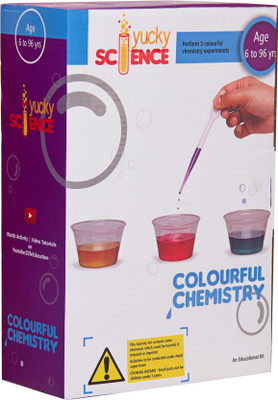 

Yucky Science COLOURFUL CHEMISTRY Kit . Perform 5 Cool Color Experiments. FUN SCIENCE KIT for Boys and Girls. Age 6- 8 Years , 9 - 12 Years Kids.(Multicolor)