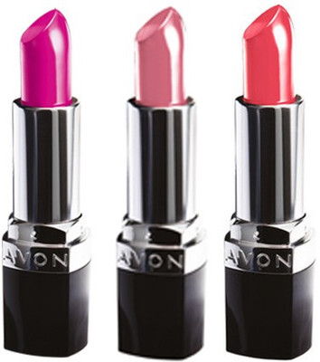 

Avon Ultra Color Ignite Lipstick(set of 3 different color)(Hot Pink, Twinkle Pink, Wild Ginger, 11.4 g)