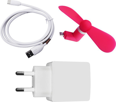 DAKRON Wall Charger Accessory Combo for Huawei Y541(White)