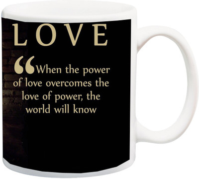 

ME&YOU Gift for Husband/Wife/Boyfriend/Girlfriend/lover;Love When the pawer of love BK HD Printed Ceramic Mug(325 ml), Multicolor