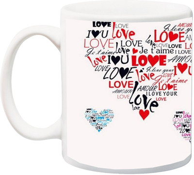 

ME&YOU Gift for Husband/Wife/Boyfriend/Girlfriend/lover;Love I Love Your All Color HD Printed Ceramic Mug(325 ml), Multicolor