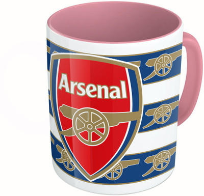 

MiiCreations Printed Two Tone Pink And White Arsenal F.C. Ceramic Mug(325 ml)