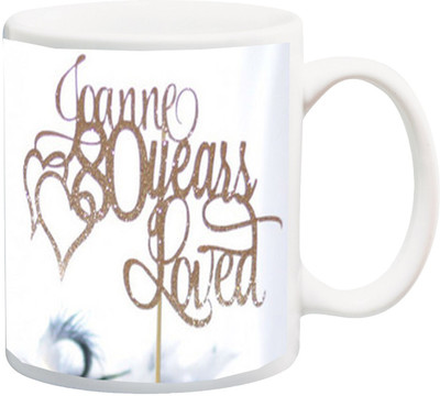 

ME&YOU Gift for Husband/Wife/Boyfriend/Girlfriend/lover;Janne 80 years Loved HD Printed Ceramic Mug(1 ml, Pack of 325), Multicolor