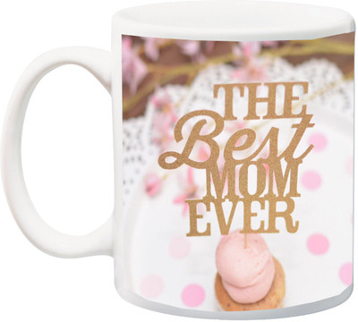 

ME&YOU Gift for mum/maa/mother/mummy;The Best mom ever Beautiful printed Ceramic Mug(325 ml), Multicolor