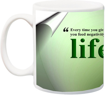 

ME&YOU Gift for Husband/Wife/Boyfriend/Girlfriend/lover;Every time you give into Fear life HD Printed Ceramic Mug(325 ml), Multicolor