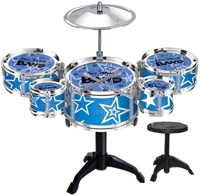 

HALO NATION Jazz Drum Set musical Instrument 10 pcs set(Multicolor)