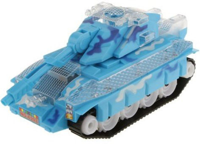 

HALO NATION Electric Plastic Tank Model Kit Diecast Cars Tanks Toy Gift with Lights & Sounds Blue(Multicolor)