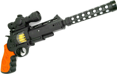 

HALO NATION Revolver Gun with muffler(Multicolor)