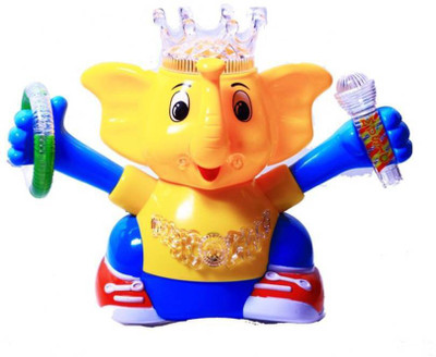 

HALO NATION Dancing Elephant with lights, bump and go action(Multicolor)