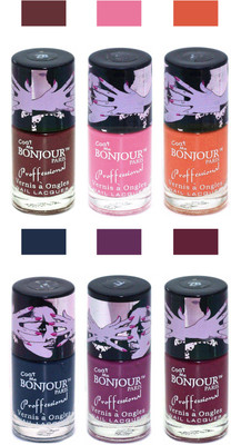 

Bonjour Paris True Matte Nail Polish Brown-Pink-Orange-Grey-Plum-Burgundy(Pack of 6)