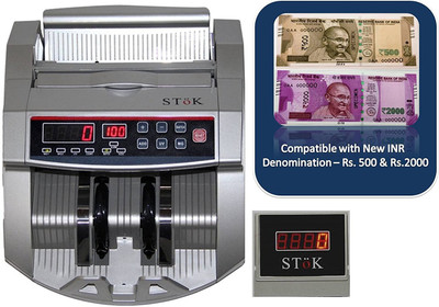 

Stok Metallic Silver Note Counting Machine(Counting Speed - 1000 notes/min)