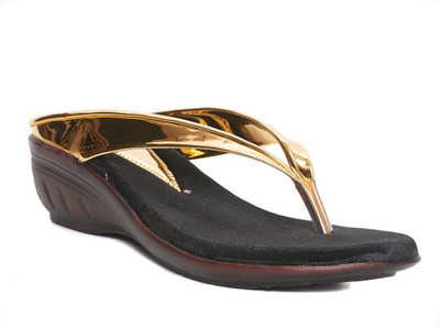 

Dolphin Miles Women Gold Wedges