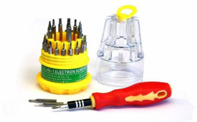 

V-Luma Ratchet Screwdriver Set, Red;yellow