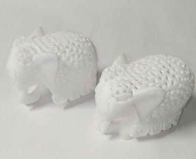 

Mahaveer Creation Decorative Showpiece - 7 cm(Stoneware, White)