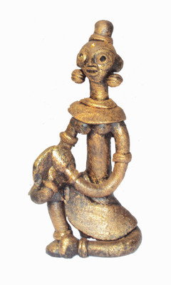 

Hand Artz Singing Figure Decorative Showpiece - 15 cm(Terracotta, Copper)