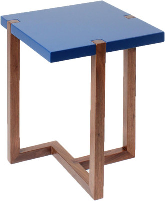 

Black Square Engineered Wood Side Table(Finish Color - Walnut Brown)