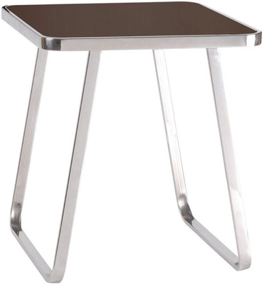 

Black Square Engineered Wood Side Table(Finish Color - Walnut Brown)