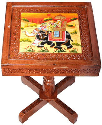 

Apkamart Handicraft Wooden End Table cum Stool - For Room Decoration and Gifts Bamboo Side Table(Finish Color - Multicolor)