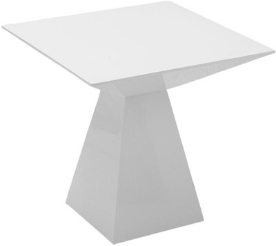 

Black Square Engineered Wood Side Table(Finish Color - White)