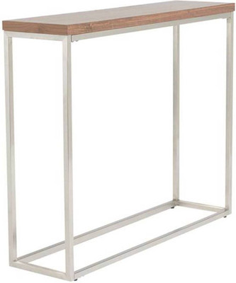 

Black Square Metal Console Table(Finish Color - walnut brown)