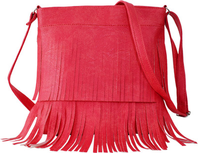 

SPLICE Girls Casual Red PU Sling Bag