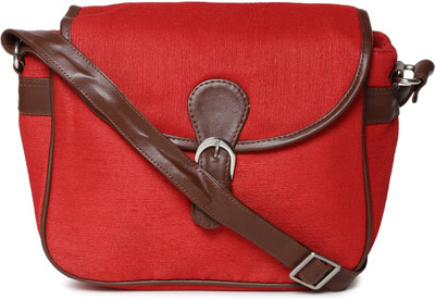 

Campus Sutra Men & Women Casual Red Canvas Sling Bag