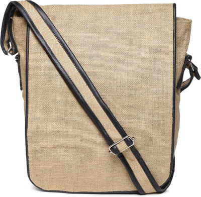 

Campus Sutra Men & Women Casual Beige Jute Sling Bag
