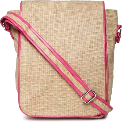 

Campus Sutra Men & Women Casual Beige Jute Sling Bag