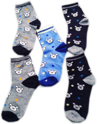

Squnibee Boy's Mid-Calf/Crew(Pack of 5, Multicolor