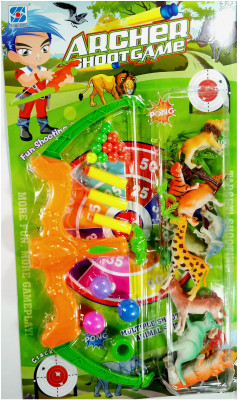 

HALO NATION Cross Bow Arrow Archery Set With Jungle Shooting Traget Tree & Animals(Multicolor)
