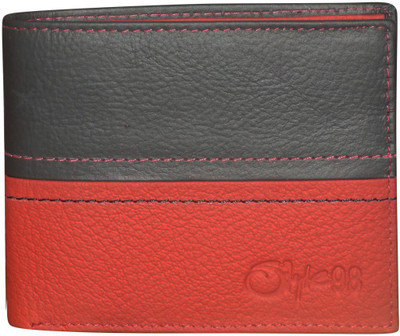 

Kan Multicolor Pure Leather Wallet/Document Holder for Boys & Men(Black, Red)