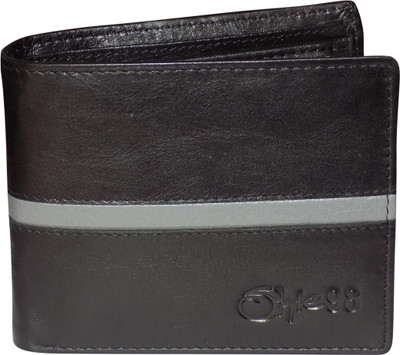 

Style 98 Boys Multicolor Genuine Leather Document Holder(8 Card Slots), Black:grey
